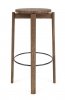 Audo PASSAGE Hoker - Krzesło Barowe 75 cm Orzech / Obręcz Czarna